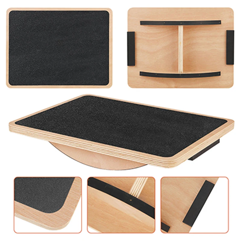 Yoga Exercise Butt Training Balancer Adult Balance Board Rehabilitation Exercise Wooden Balance Board Children's Fitness