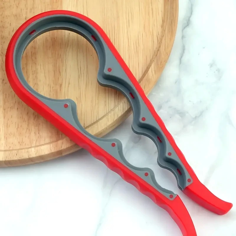 1pc Multifunctional 4-in-1 Jar Opener, Jar Gripper, Lid Opener, Can Opener, Bottle Opener For Arthritic Hands And Weak Hand