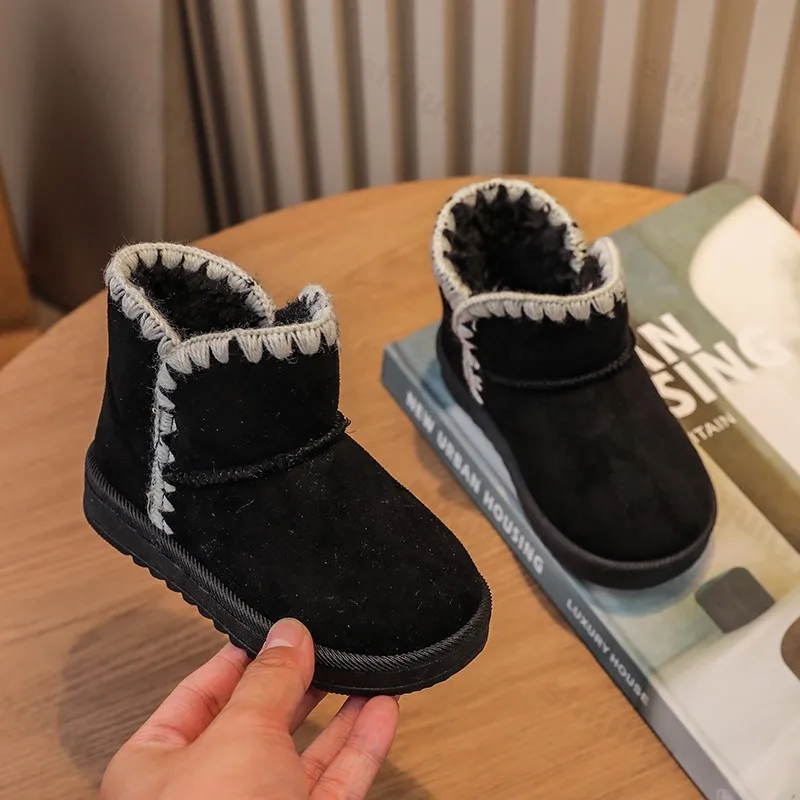 Baby Casual Boots 2024 Fashion Children Boys Girls Snow Boots Kids Running Shoes Brand Sport Ankle Boots Kids Non-slip Booties