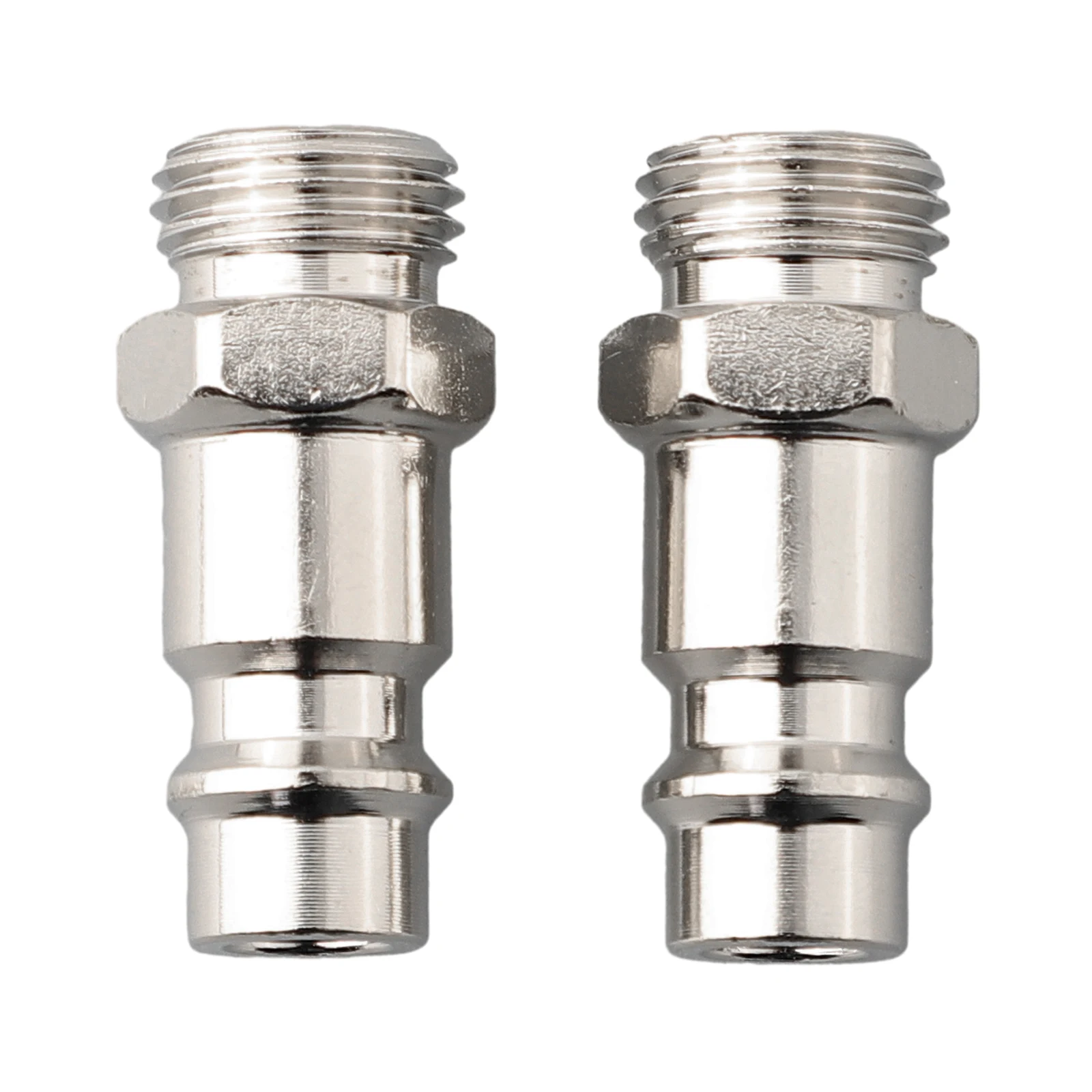 2pcs/Set Quick Release Euro Compressed Air Line Coupler Connector Fitting 1/4in Male High Strength And Hardness