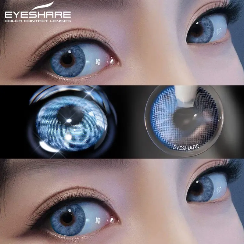 EYESHARE 1pair/2pcs Colored Contact Lenses For Eyes Natural Blue Brown Eyes Contacts Lens Beauty Pupils Yearly Gray Contact Lens