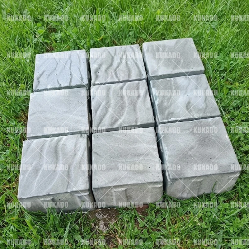 DIY Reusable Six Grid Garden Stone Paving Mold for Concrete Brick Road Courtyard Garden Sidewalk Casting