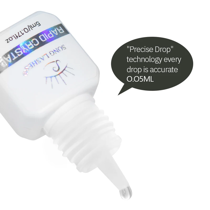 H&L SINCE 1990 5ml 10 ml Eyelash 0.5-1 sec Glue Fast Drying Eyelashes Extension Adhesive Transparent Clear Extra Strong