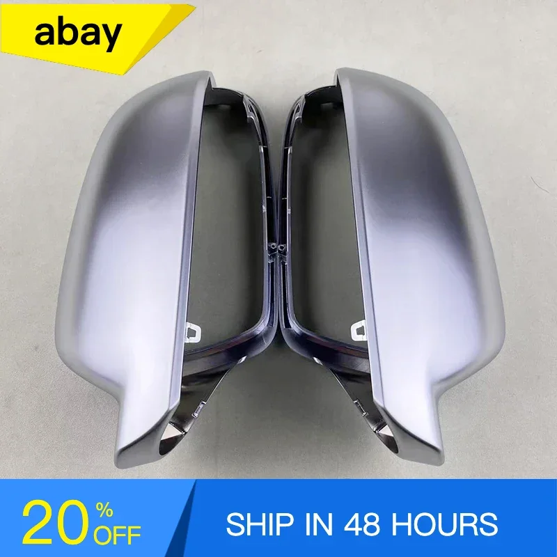 

Side Mirror Cover Caps Fit For Audi A4 A5 S4 S5 B8.5 B9 2017-2020 Replace Matte Chrome Silver Car Mirror Cover
