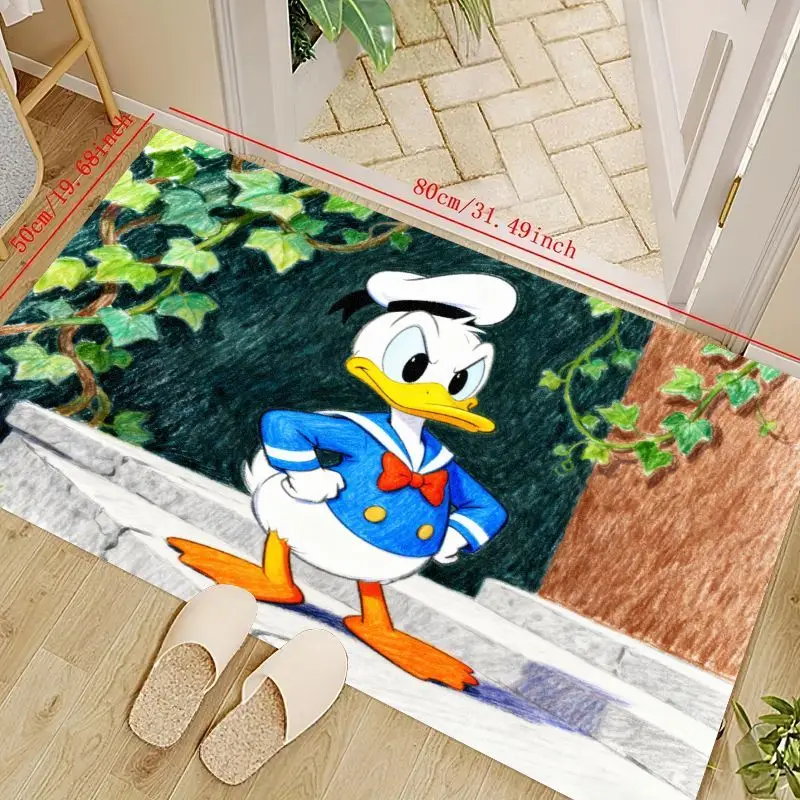 

1 шт. напольный коврик с персонажем мультфильма Диснея Дональда Дака 50x80 см (19,68x31,49 дюйма), классический вибристый противоскользящий коврик Sailor Donald f