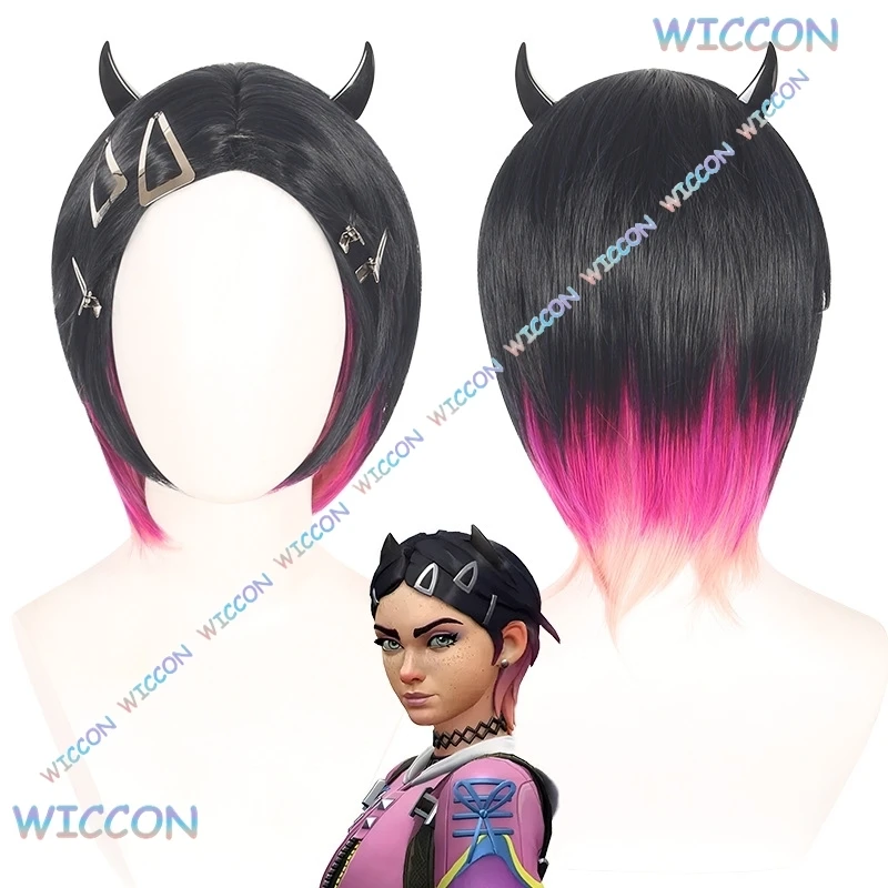 Valorant Clove  Clip Collar Butterfly Earrings Cosplay Accessory Game Character Role Play Party Anime Hair Decoration Halloween