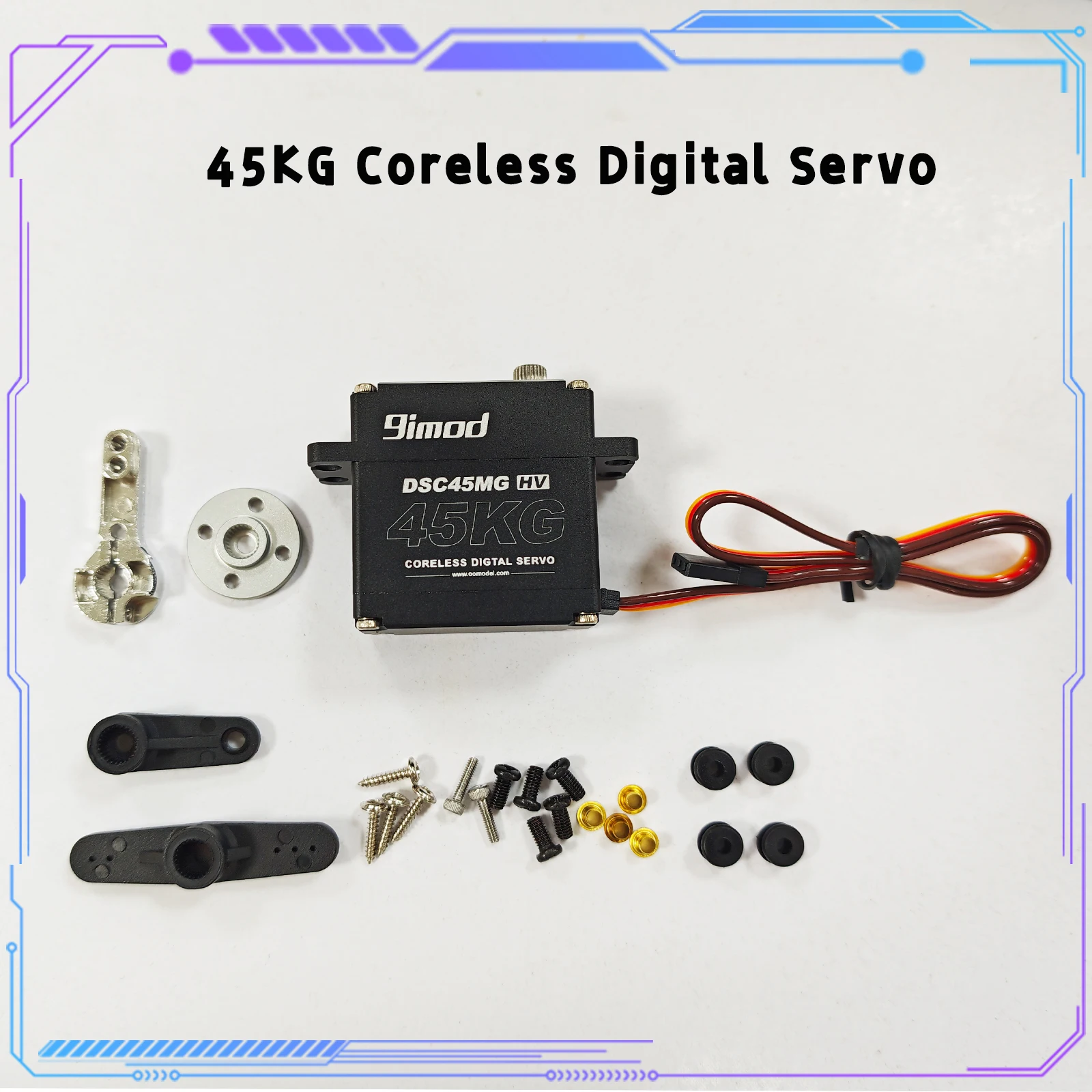 9imod 45KG Waterproof Digital High-Voltage Servo Full Metal Case Gears For 1/12 1/10 1/8 Traxxas TRX4 Axial SCX10 Remote Car