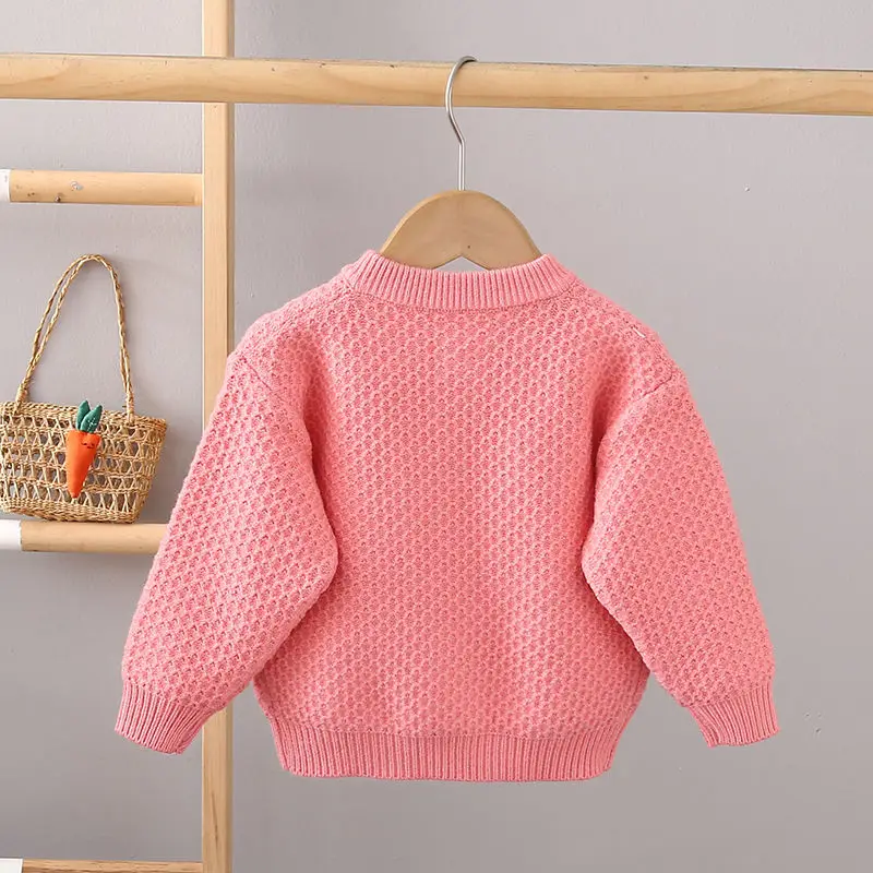 Children\'s Sweater Knitted Coat 2023 Spring and Autumn Girl Baby Princess Cardigan Korean Outerwear Woolen Top