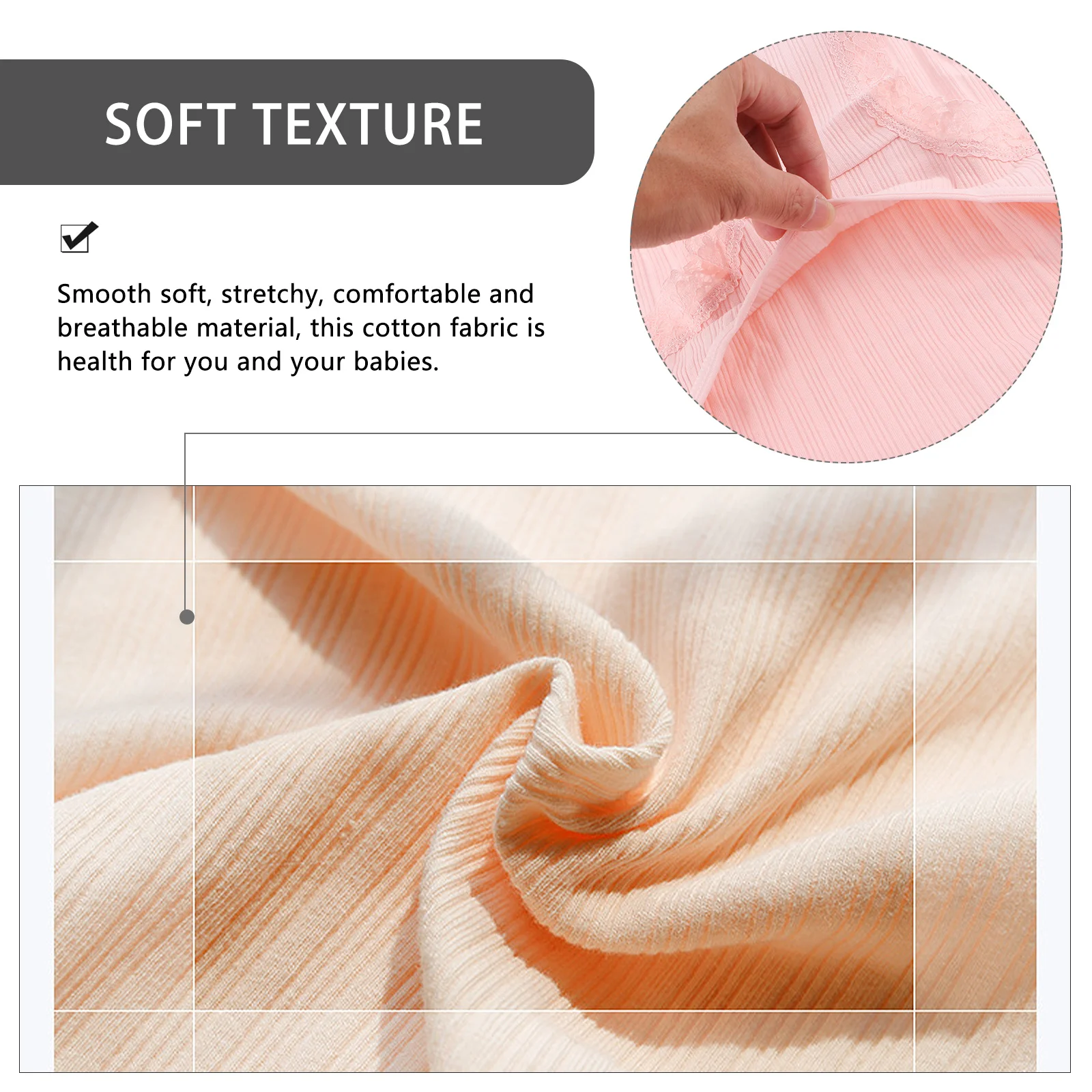 3 قطع من سراويل الأمومة القطنية عالية الخصر قابلة للتعديل وقابلة للتمدد ومريحة للنساء الحوامل للدعم اليومي #5