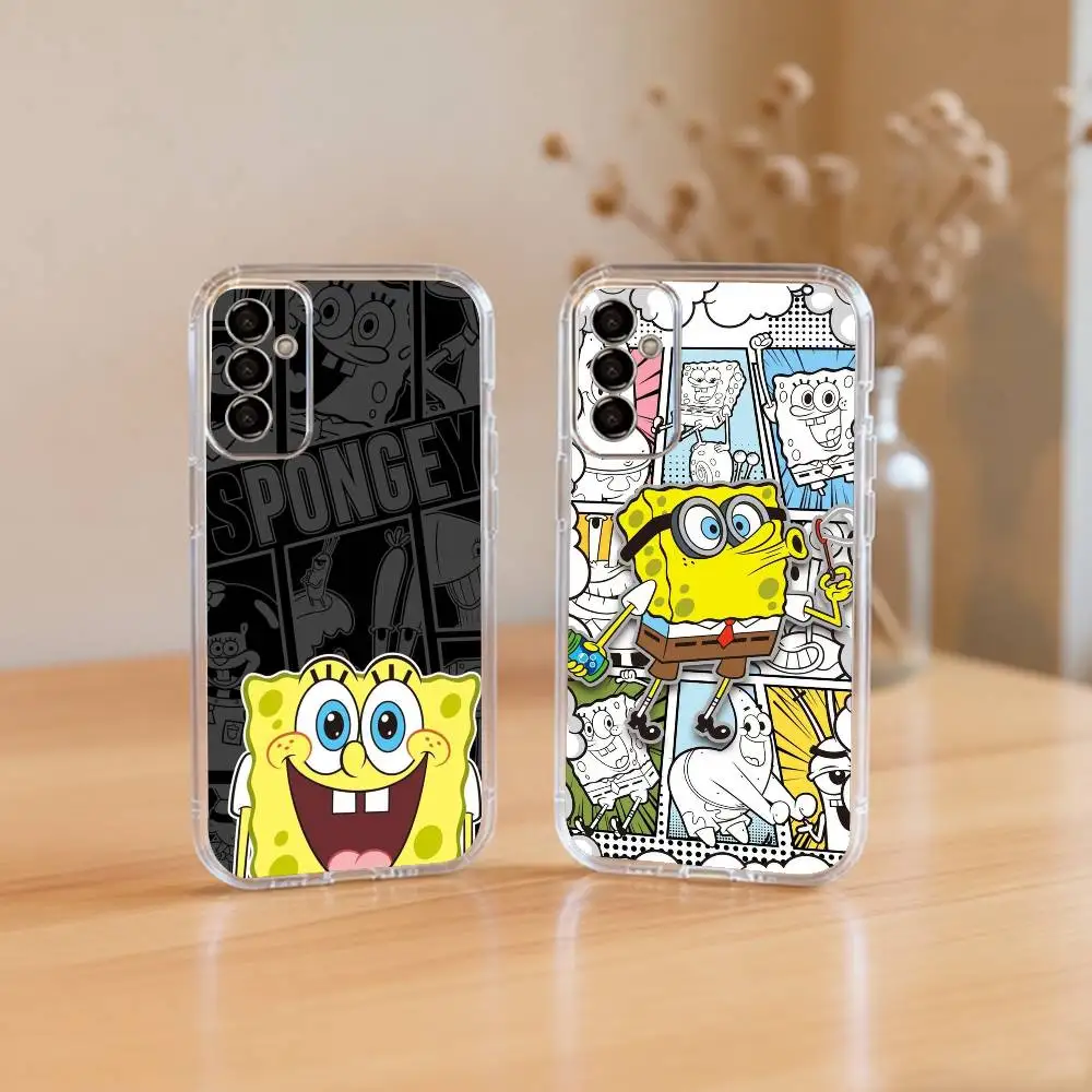 

spongebob Phone Case Transparent Silicone Soft For SamsungA10,12,20,21S,30,31,40,50,51,52,70,71