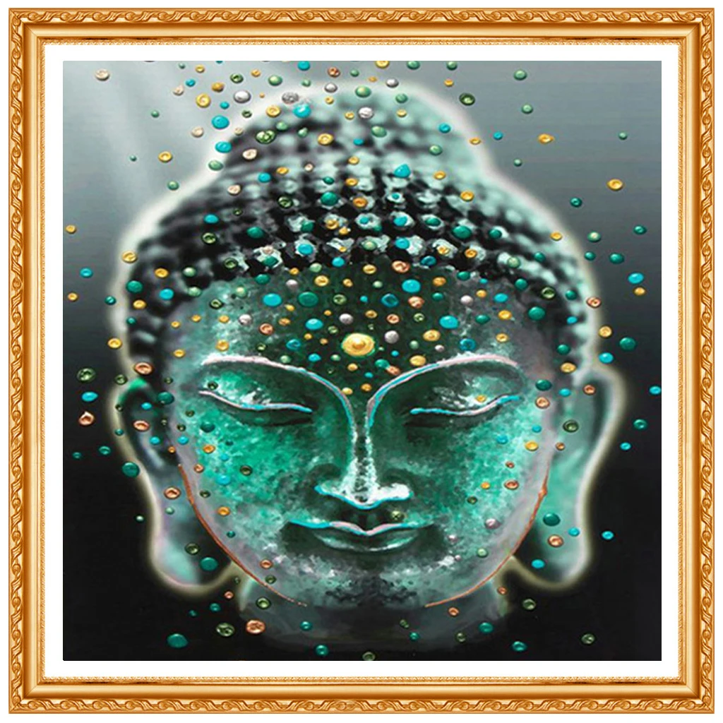 Full Diamond Painting Cross Stitch 3D diy Diamond Embroidery kits Diamond  Buddha head picture Home decor gift