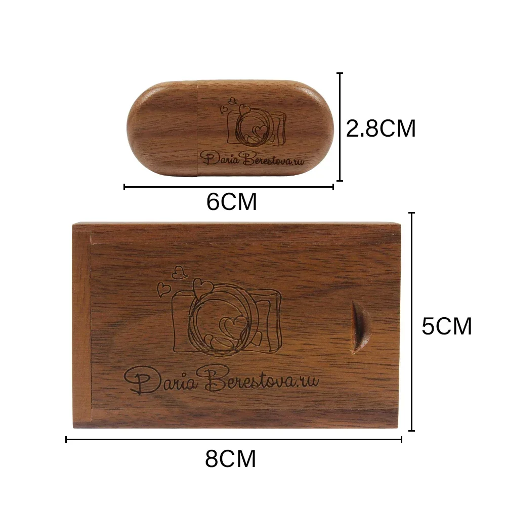 30 PCS LOTE USB Pendrive 128GB Free Custom Logo Wooden USB with Box USB Flash Drive 64GB Wholesale Pendrive 32GB  Memory Stick