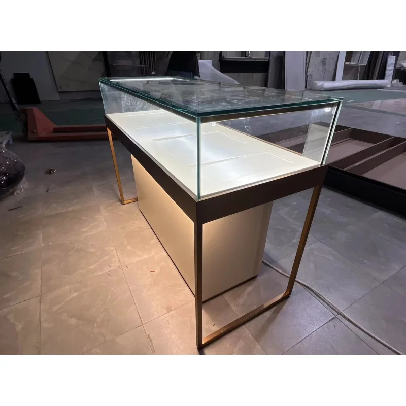 Custom modern jewellery showroom counter design store glass jewelry display luxury jewelry display cabinets