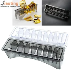8/10Grid Universal Hair Clipper Guards Stand Case Holder Transparent Hair Clipper Limit Comb Holder For Hair Cutting Guide Comb