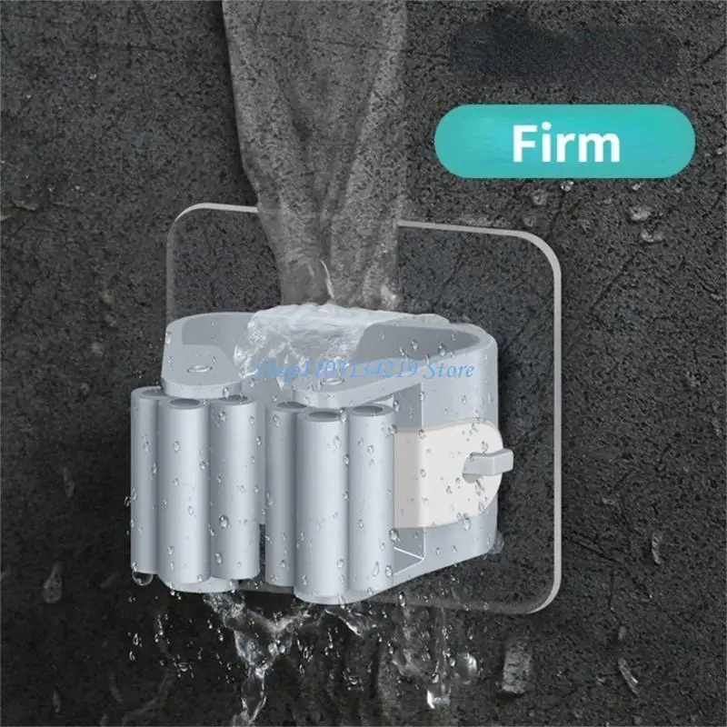 N5KC Mop Hook Punching-Free Bathroom Shelf Hanging Broom Clamp Holder Strong Seamless Wall Hanging Rack Hook for Garden - view 3