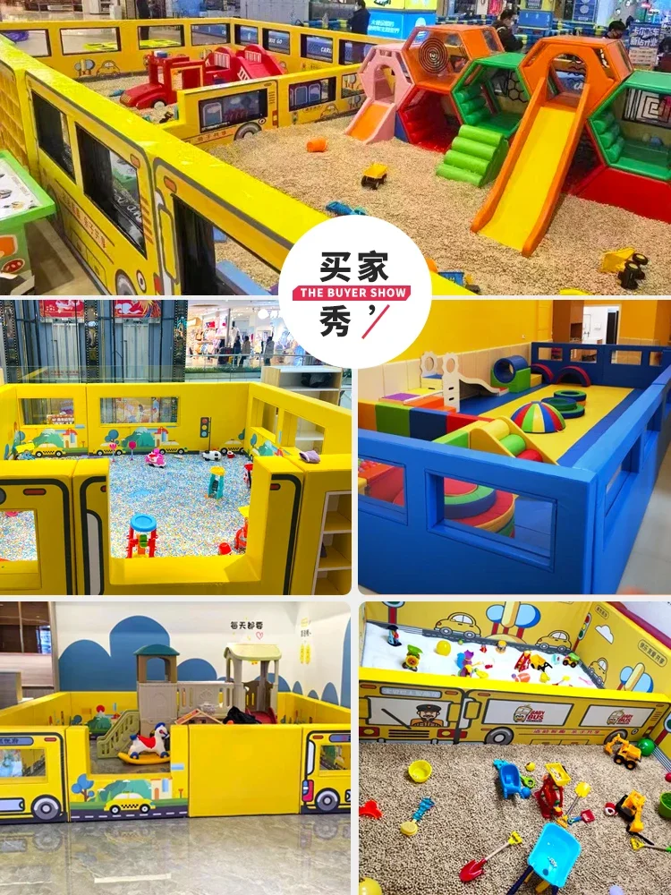 Children's Sand Basin Soft Ocean Ball Pool Kindergarten Crash Barrier Fence Indoor Playground Soft Bag Bobo Ball Pool