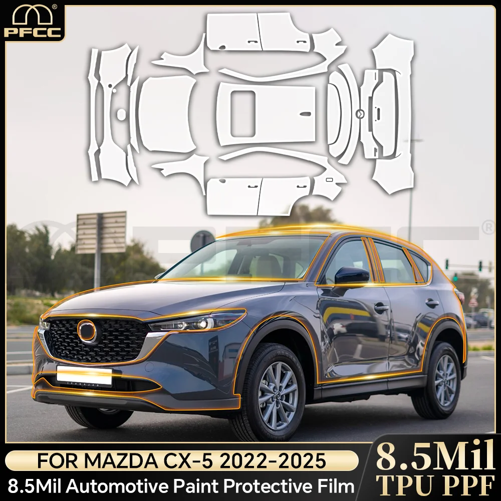 

For Mazda CX5 CX-5 2022-2025 TPU Paint Protection Film Car Body Pre-cut PPF Clear Kit Anti-scratch Invisible Resistant Covers