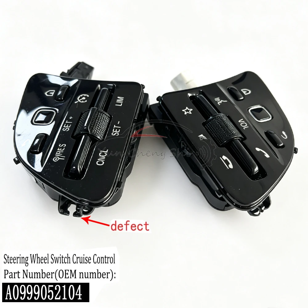 A0999052104 Is Suitable for Mercedes G550 A220 C300 E300 (Left Peptide) Multifunction Steering Wheel Button Black