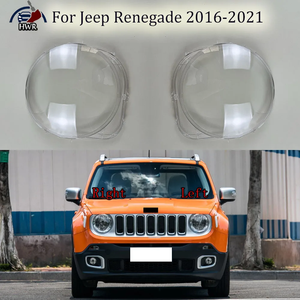 

Lamp Cover Headlamp Shell Transparent Lampshade Headlight Shade Lens Plexiglass For Jeep Renegade 2016 2017 2018 2019 2020 2021