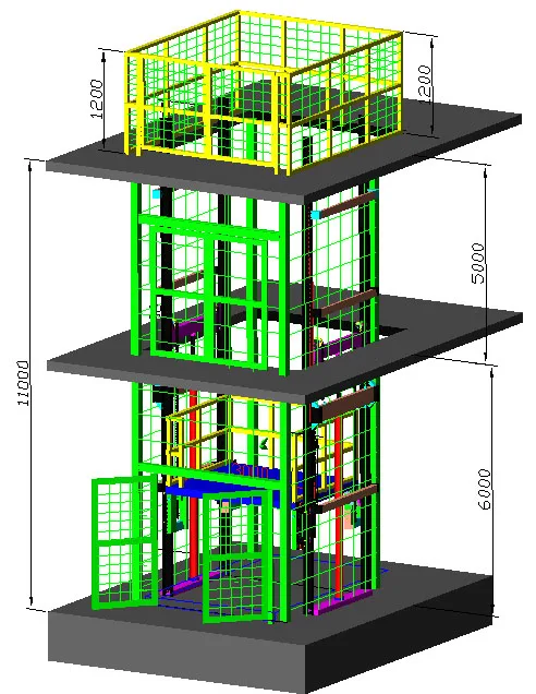 Large Heavy Cargo Lift Working Platform Lift Mechanism