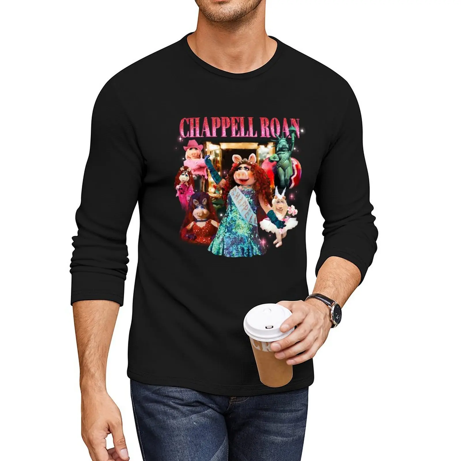 Chappell Roan x Miss Piggy Long T-Shirt plus size tops quick drying shirt mens white t shirts