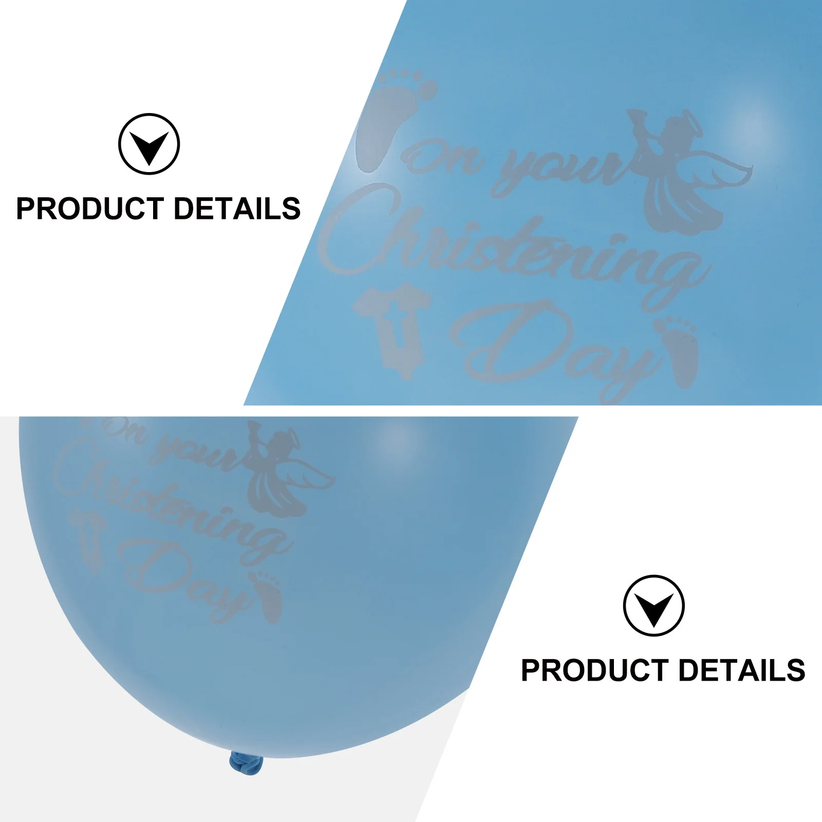 

40Pcs Baby Baptism Latex Balloons Reusable Party Decoration Baby Christening Photo Prop Supplies