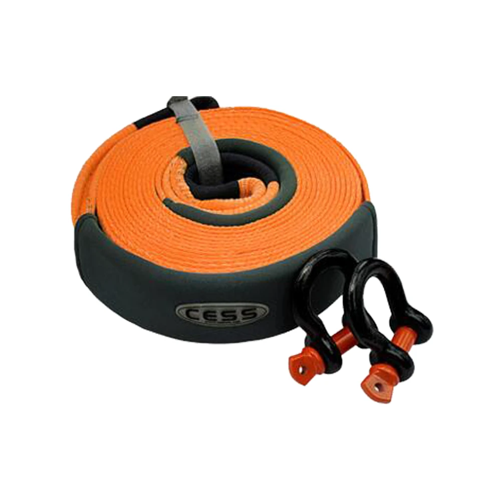 Recovery Snatch Strap 15ft Heavy Duty Towing Recovery Strap with Reinforced Loops LANTSUN JL1171