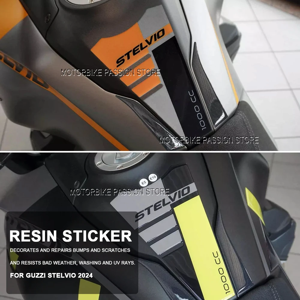 Untuk Moto Guzzi Stelvio Aksesori stiker pelindung sepeda motor baru Kit stiker Resin epoksi gel 3D 2024