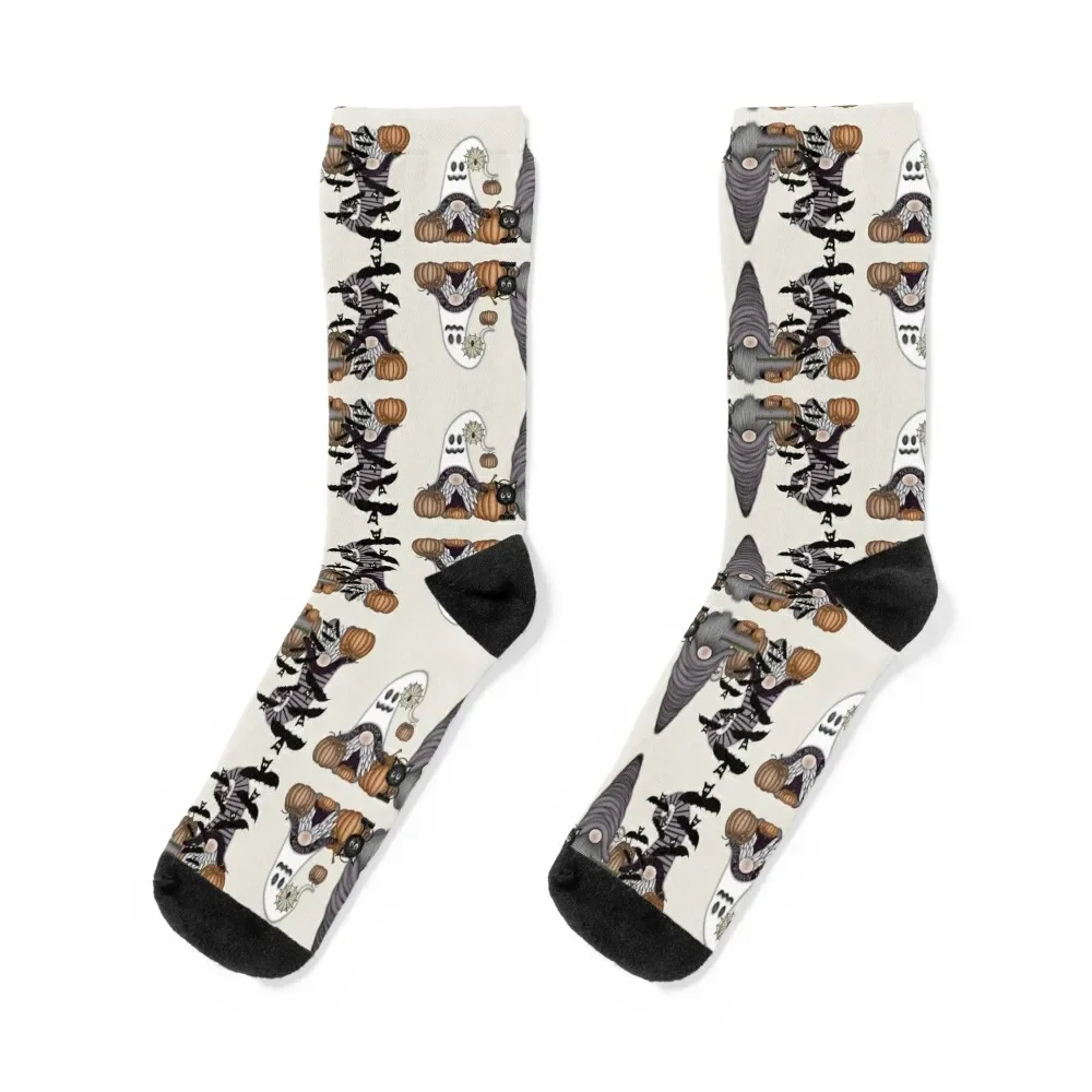 

Halloween Triplet of Gnomes Socks floral cotton gym loose Socks Woman Men's