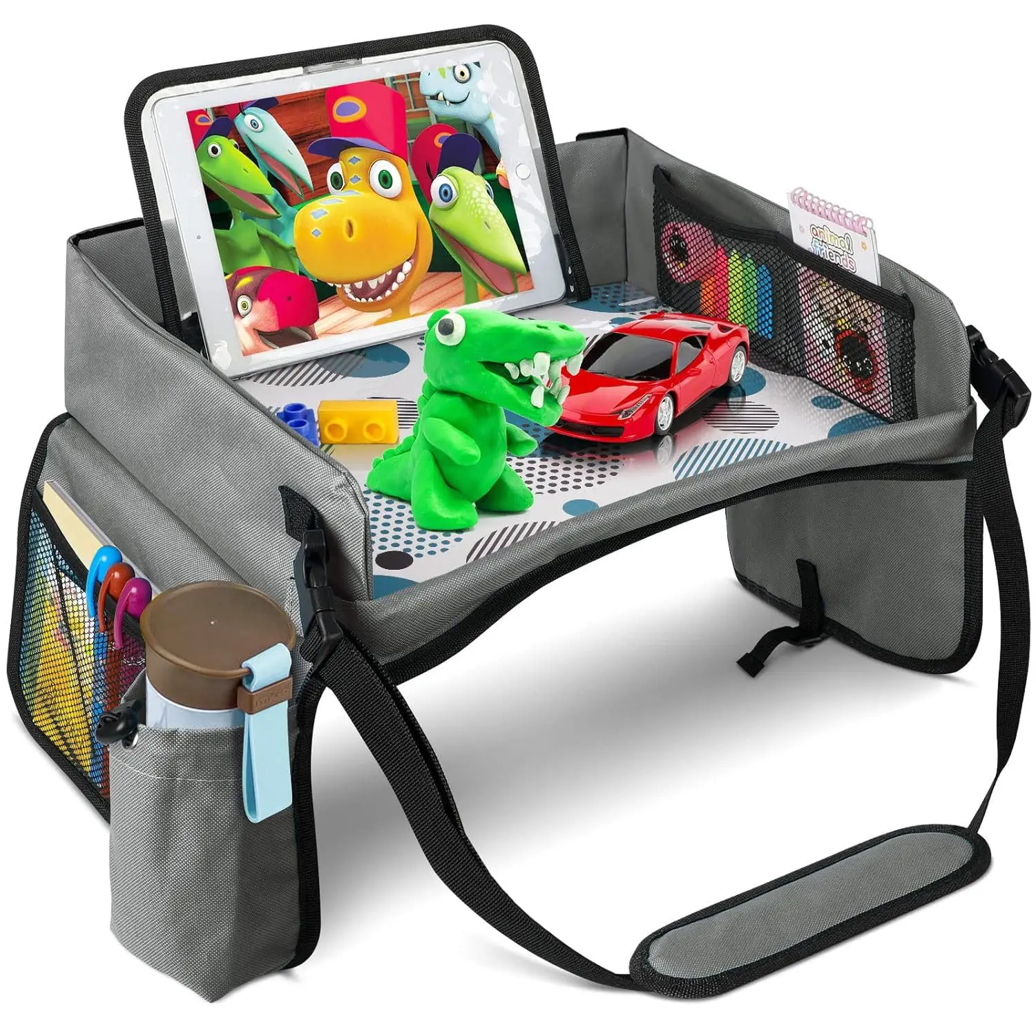 Car Travel Car Children's Tray, Car Table Board, Dinner Plate, Waterproof Safety Seat, Snack Painting Table