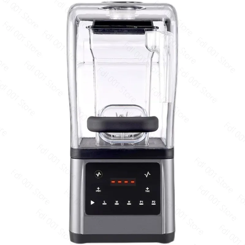 Commercial 110V Smoothie Blender Crusher Machine Shaved Ice Maker Quiet Soundproof Cover For Bubble Tea Shop