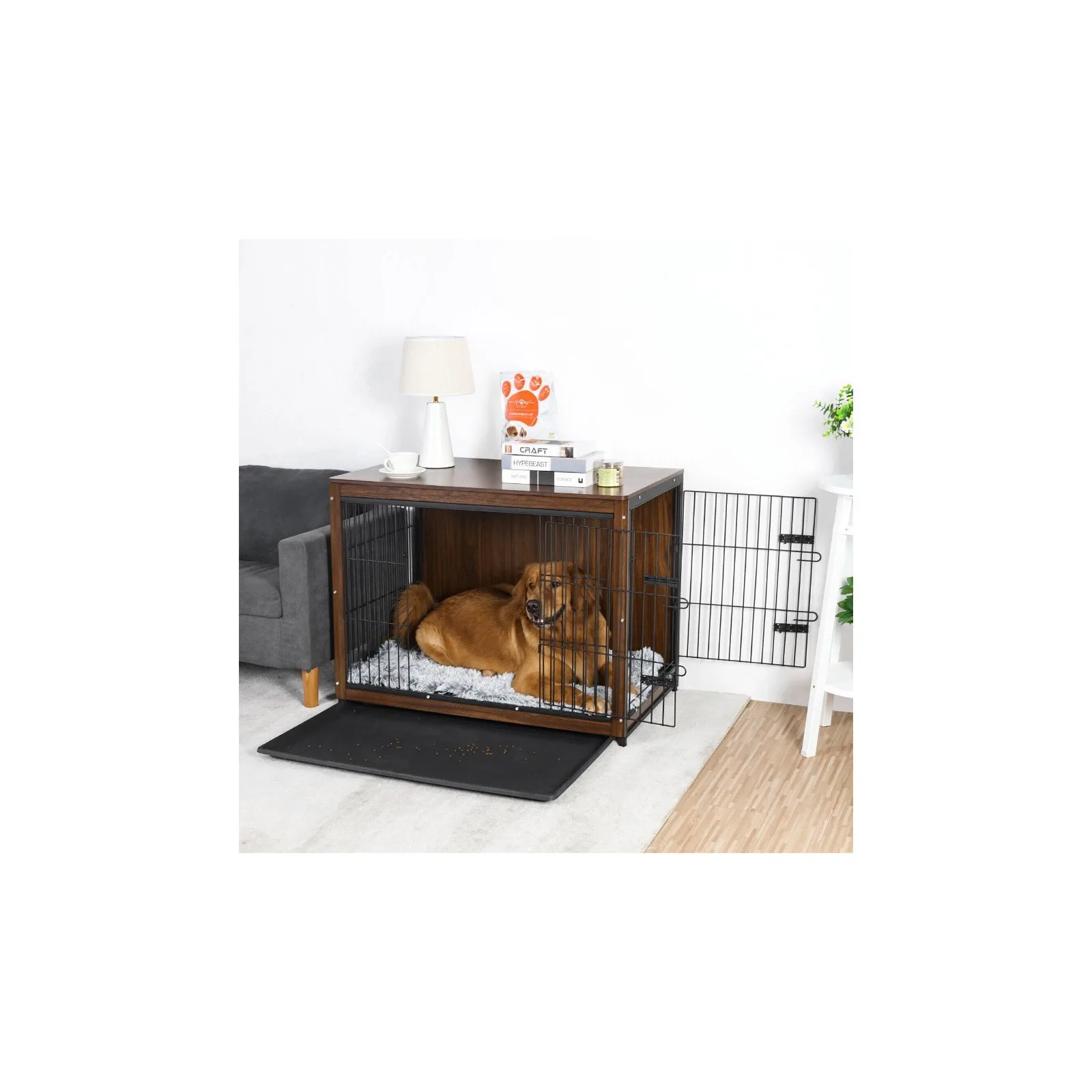 Indoor Pet Kennel Table, Small and Large Dog Box, Support Kennel Furniture