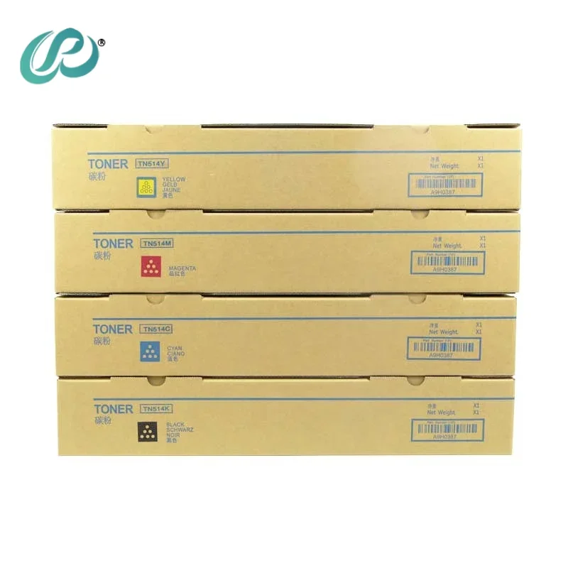 4pcs TN514 Copier Toner Cartridge Compatible for Konica Minolta Bizhub C458 558 658 Refill Toner Cartridge CMYK