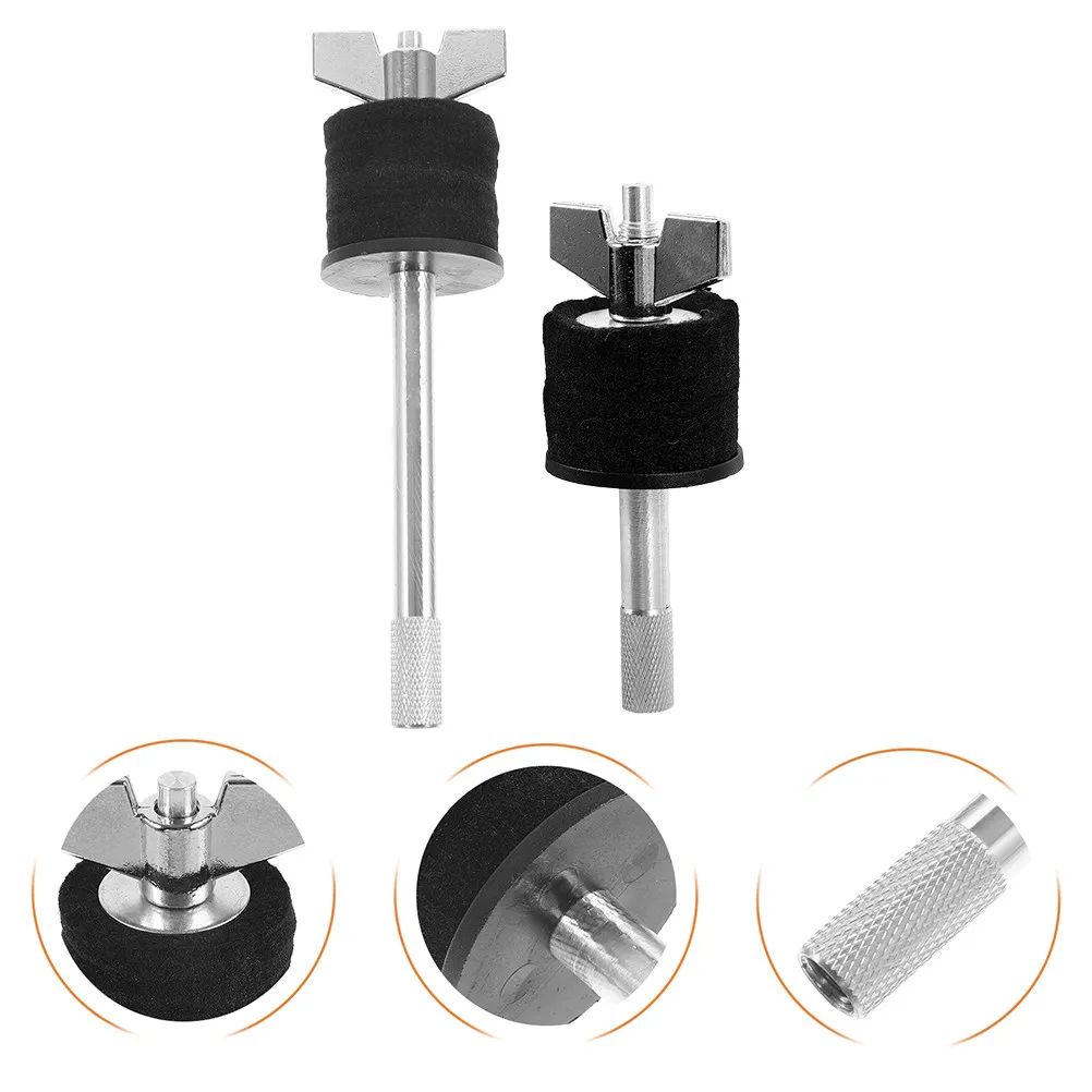 

Комплект из 2 профессиональных стойок-держателей для тарелок для барабанных установок, двухуровневая конструкция, надежное основание с войлочной подкладкой