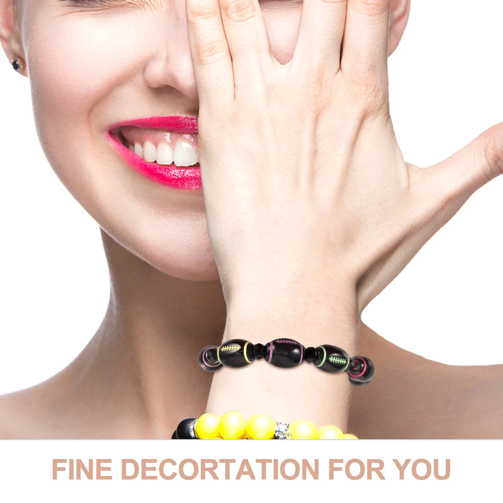 

Chic Sports Wrist Bracelet Portable Wear-Resistant Ball Bracelet Decorative Compact Sports Accessory Delicate Comfortable Party