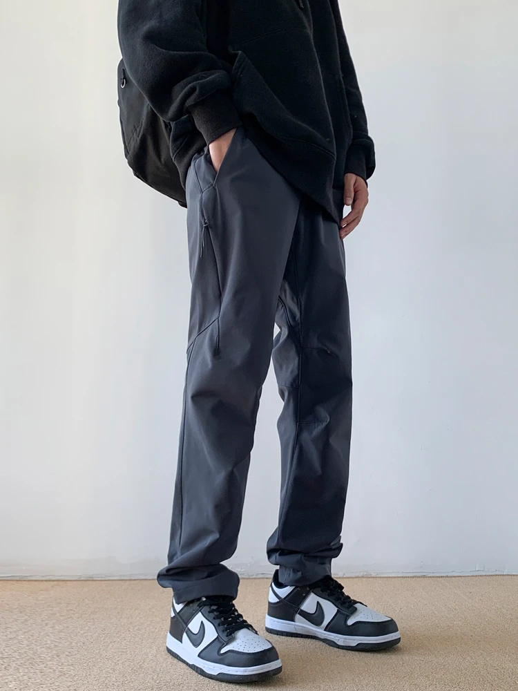 

American Sle Casual Zipper Qui Dry Men's Workwear Trousers Loose Straight Leg Spring Autumn New Sle Harlan Long Pants