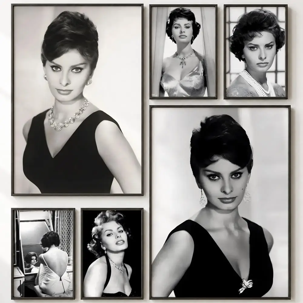 Film Actress Sophia Loren   Poster HD poster wall art self-stick no-residue for home cafe office great gift