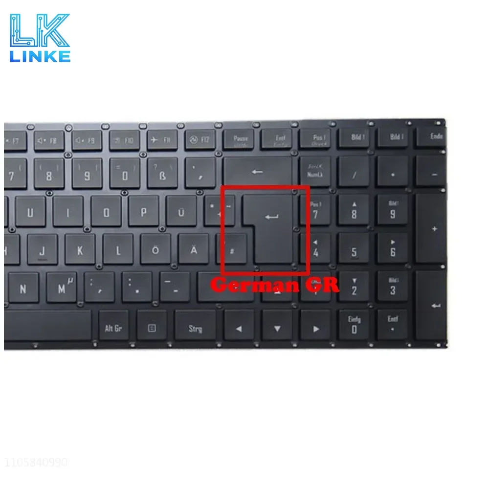No Backlit Paper Keyboard For Gigabyte For AERO 15 XC XA XB 17 For AERO 15 SB KB WB XB YB For AERO 15S SB KB WB XB YB German GR