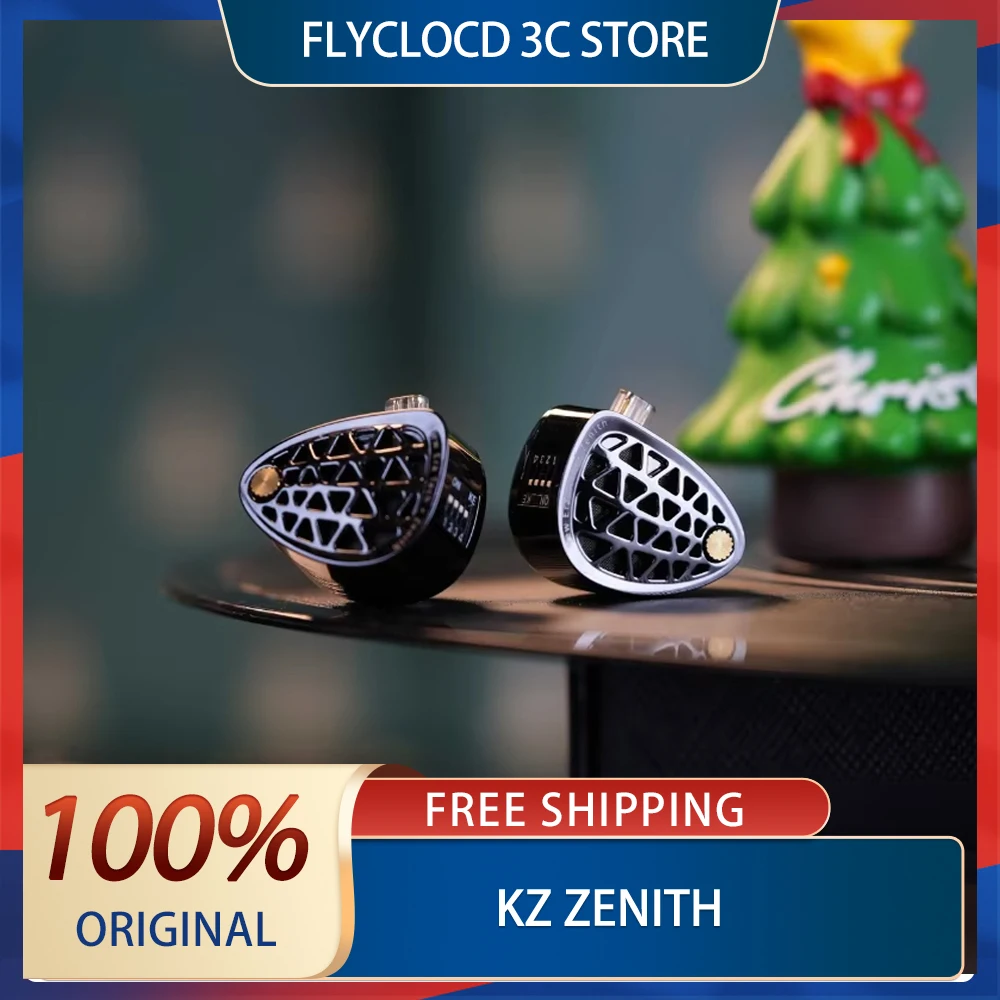 Kz Zenith Wired Earphones Kz Acoustics In-Ear Headphones New Era Earphone Customized Hifi Monitor Earbuds Music Earphones Gifts