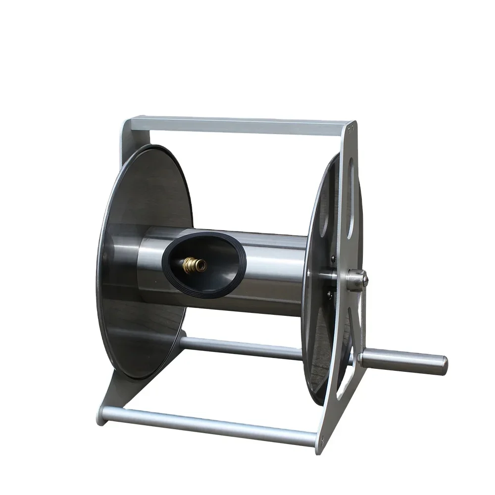 Multifunctional Stainless Steel Garden Water Hose Reel Large Capacity Free-Standing & Wall-Mounted for Yard & Garden Irrigation