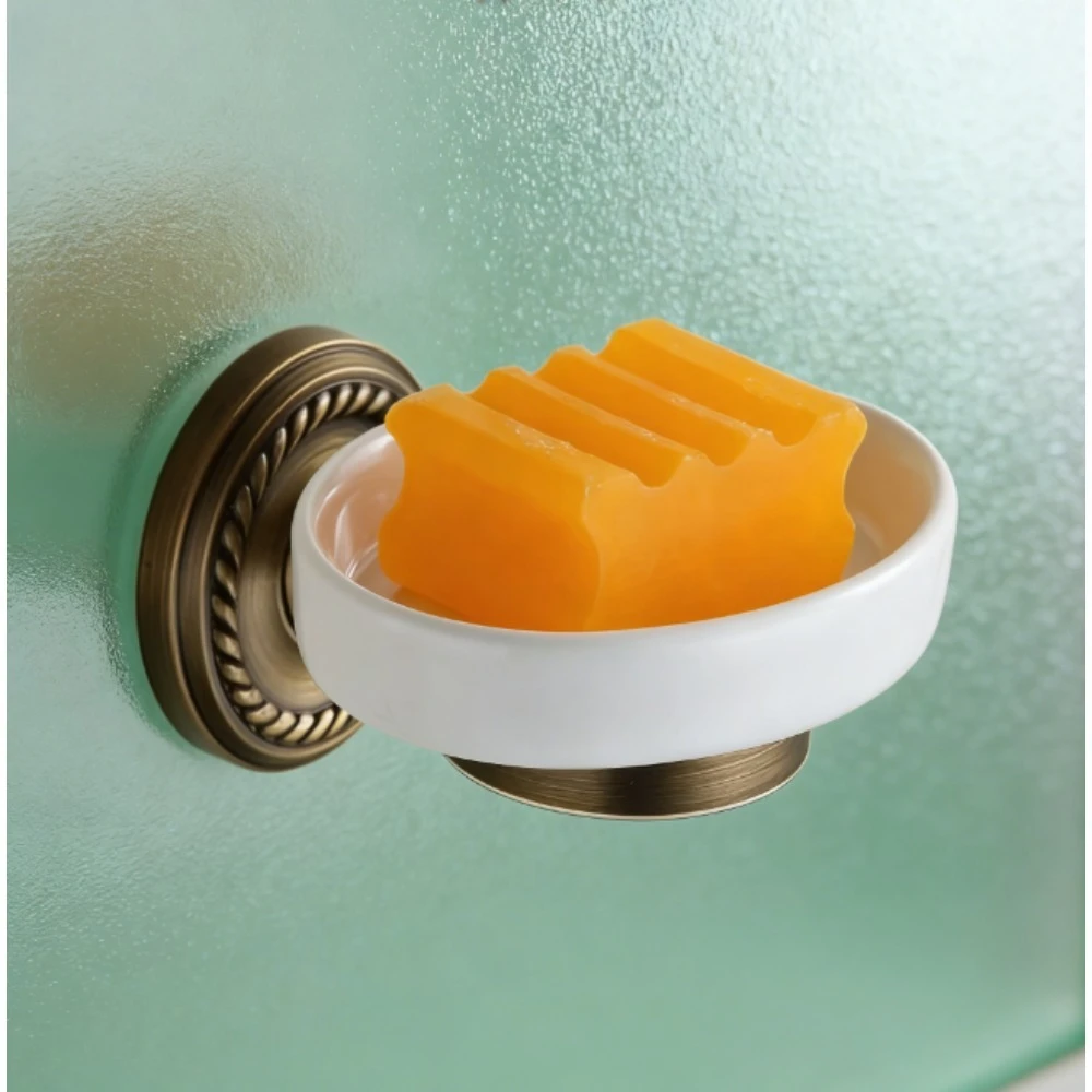 

Настенный поддон для мыла для семейного отеля, медный материал в стиле ретро, поднос для мыльницы в ванной комнате.
