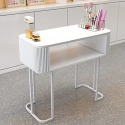 Simple Professional Nail Table Modern Luxury Nail Artist Manicure Table Wooden Storage Mesa De Manicure Salon Furniture KMNT