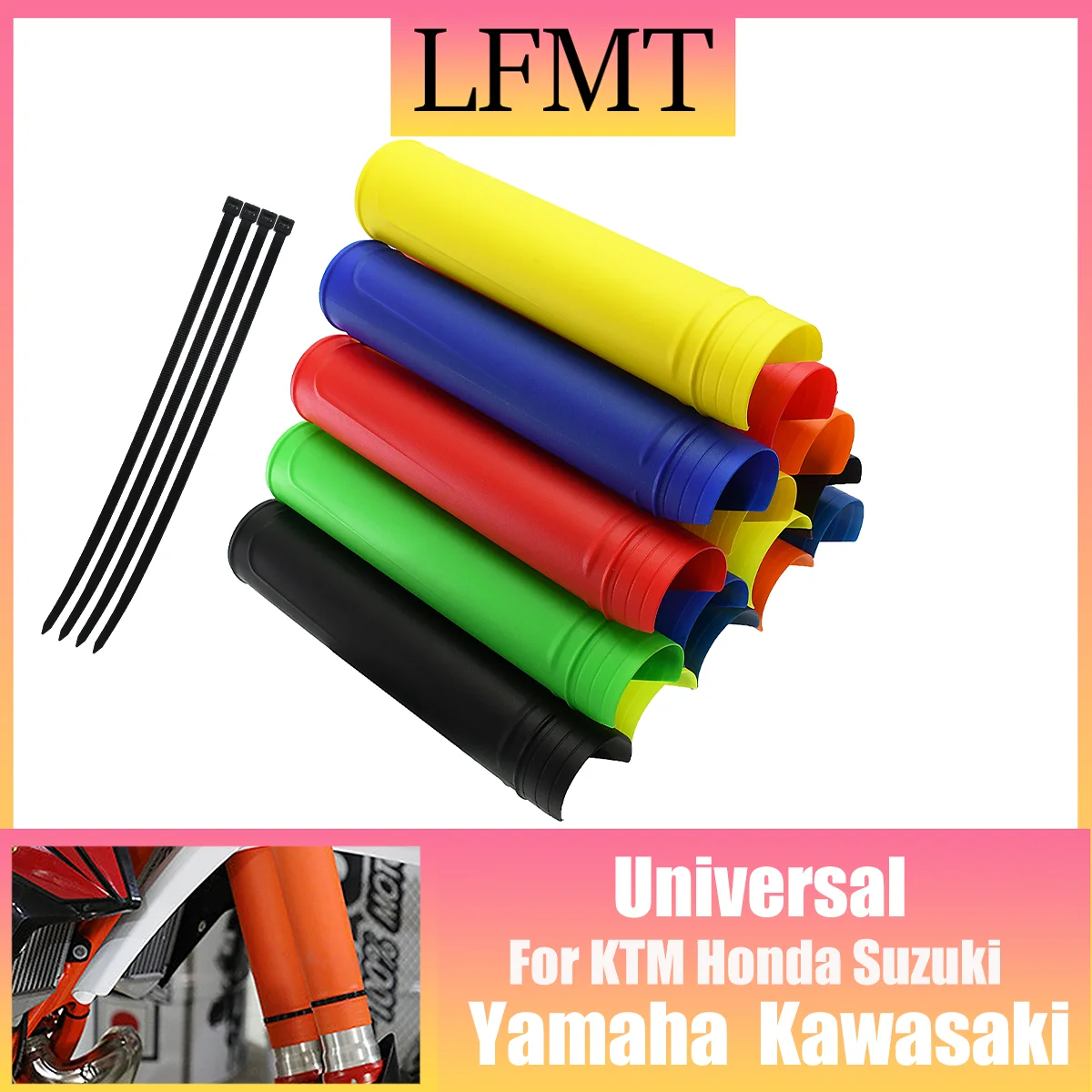 

Motorcycle Universal Fork Cover Shock Absorber Guard Protector For Yamaha Kasawaki Suzuki Honda KTM Husqvarna TC TE TX FX FE FC