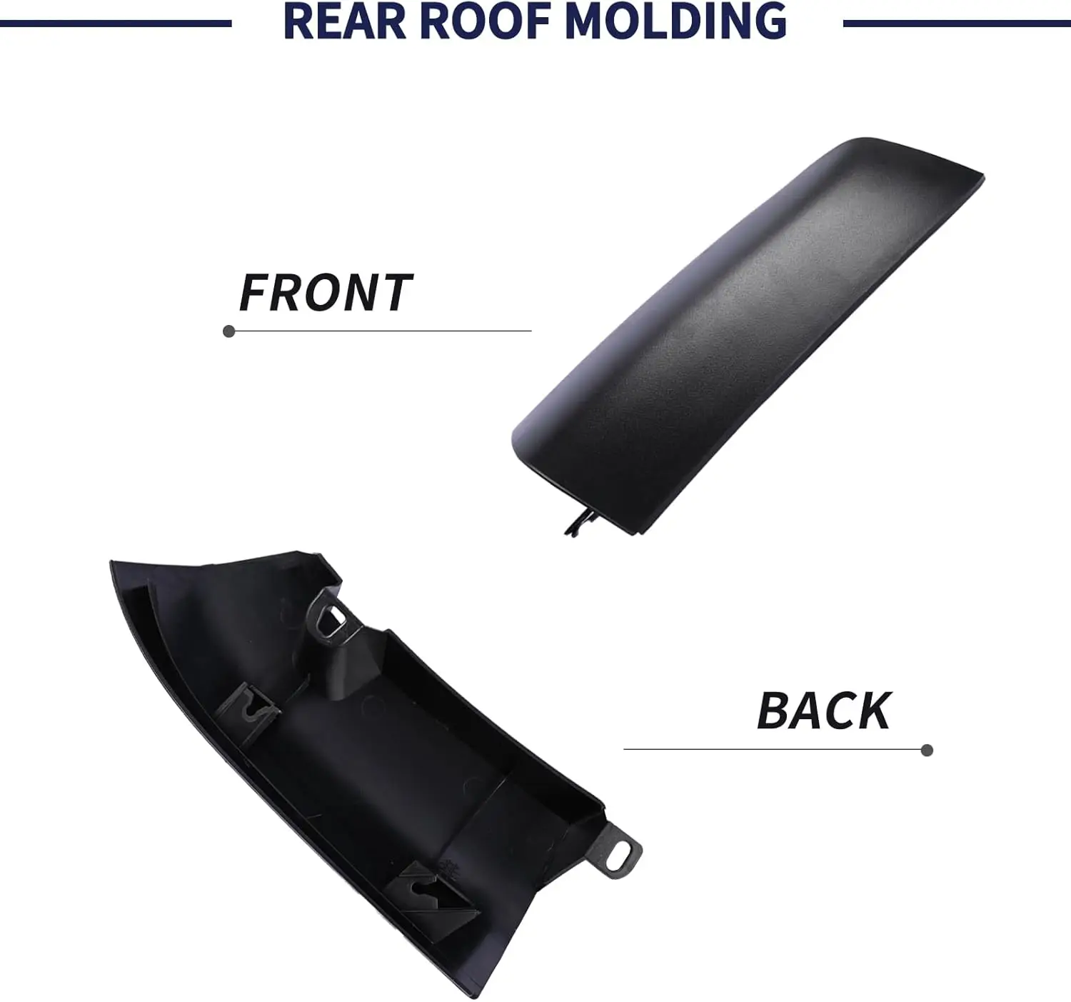 Roof Molding Rear Exterior Left & Right Side 15215525 15215527 Compatible with Chevy Chevrolet Express/GMC Savana 1500 2500 3500