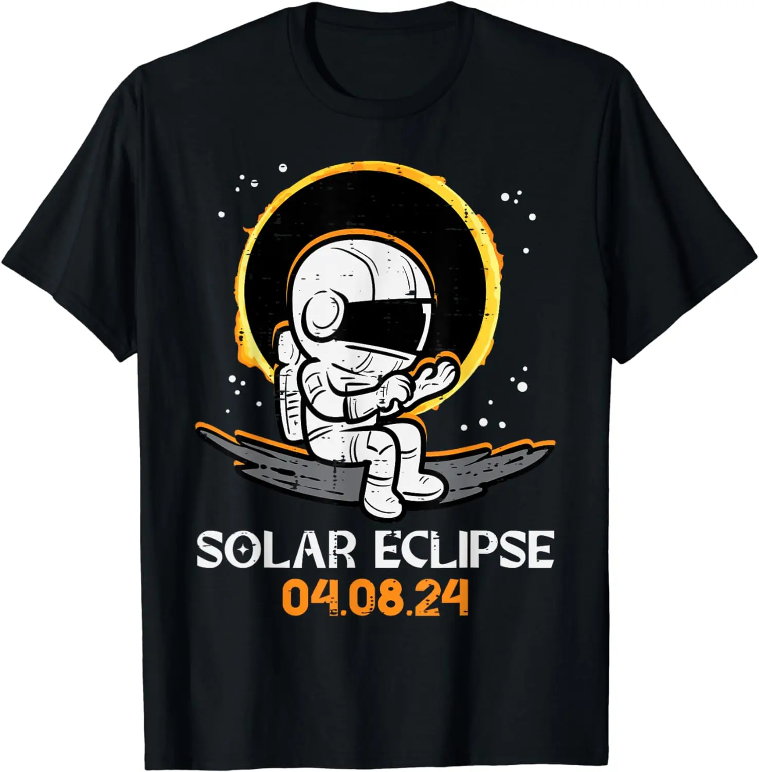 Astronaut Solar Eclipse 2024 Totality April 8 Women Men Kids T-Shirt