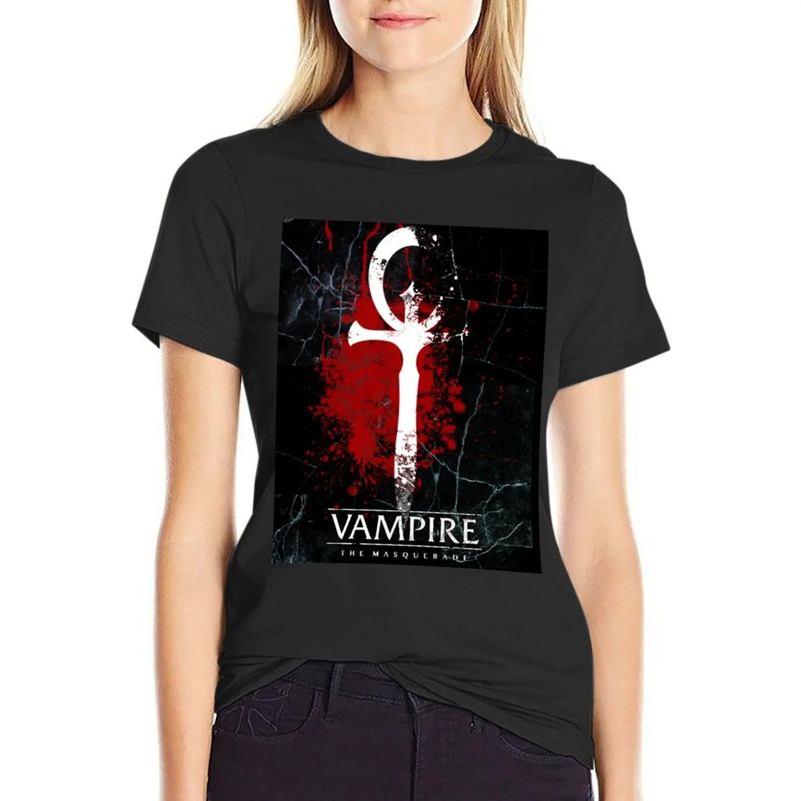 Vampire: The Masquerade T-Shirt plus size tops aesthetic clothes Woman clothing