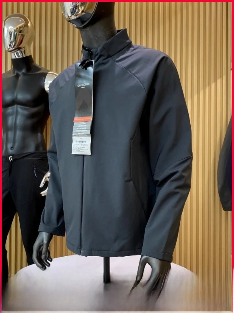 

Outdoor Men's Sport Training Jaet Lightweight Qui Dry Warm Thin Fce Stand Collar All-Match Zipper Closure Long Sve