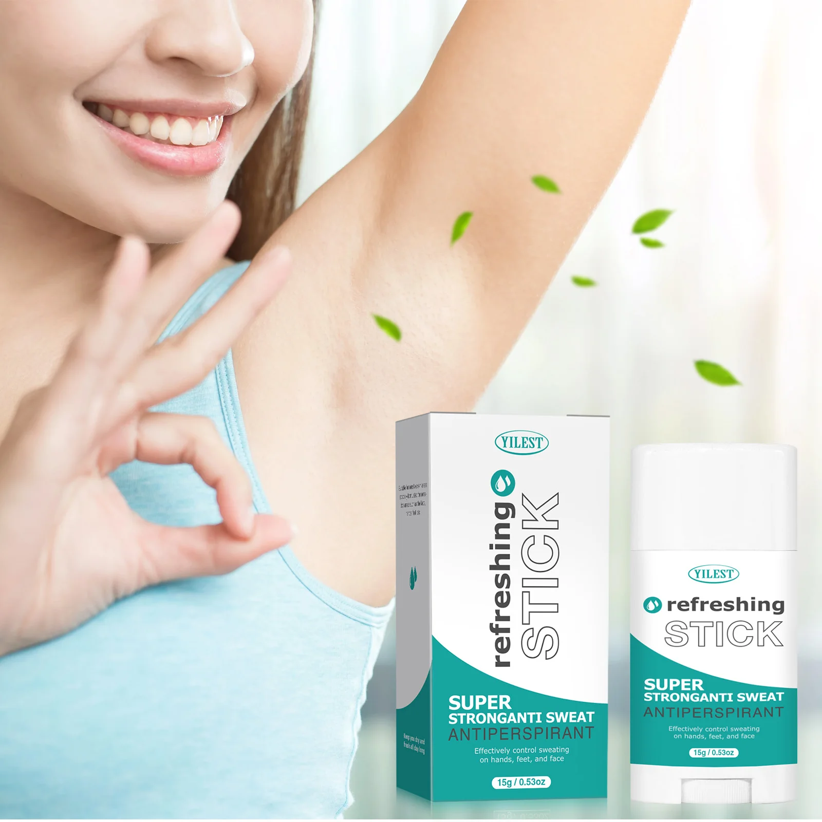 สติ๊กระงับกลิ่นกายสูตรเข้มข้นพิเศษ 15 กรัม ให้ความแห้งสบายตลอดวันสำหรับมือ เท้า และใบหน้า ป้องกันคราบเหงื่อ สูตรปลอดภัยและสดชื่น