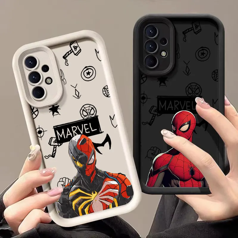 Case For Samsung Galaxy A57 A56 5G A37 A36 A17 A07 A26 A16 A06 A55 A52 A14 A73 A34 Soft Protective Cover Marvel Spiderman Cute