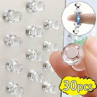 30/10pcs Transparent Magnetic Thumbtack Pushpins Sucker Strong Magnet Neodymium Push Pins Stickers for Refrigerator Whiteboard